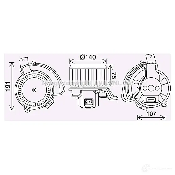 Моторчик печки, вентилятора PRASCO 7OK 9E 1437710533 al8155