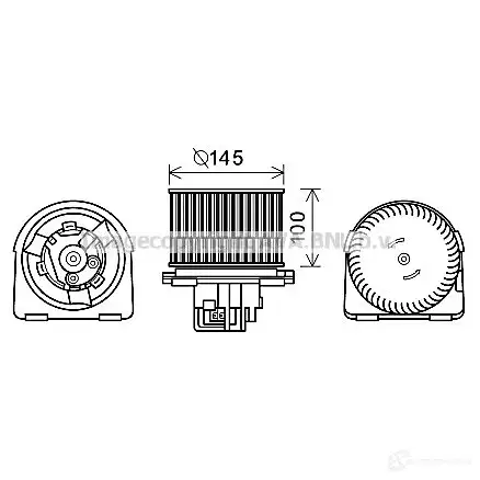 Моторчик печки, вентилятора PRASCO ol8619 Z2F UZ8A 2598390 4045385192779 изображение 0