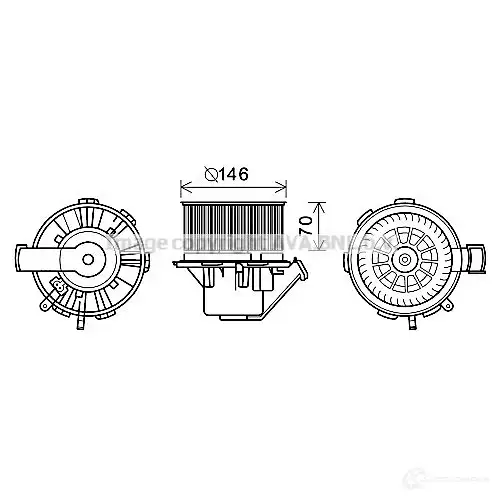 Моторчик печки, вентилятора PRASCO ms8648 4045385200955 2596127 9ZD 4OP1