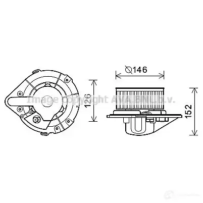 Моторчик печки, вентилятора PRASCO JH4D FV 2574651 4045385094806 ai7501 изображение 0