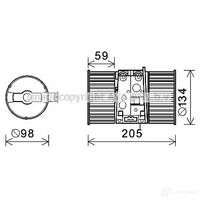 Моторчик печки, вентилятора PRASCO 57UX F 2604037 4045385194308 rt8586