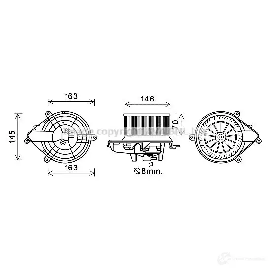 Моторчик печки, вентилятора PRASCO 4045385197293 cn8301 2579033 LOK V9