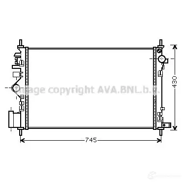 Радиатор охлаждения двигателя PRASCO ULZD9X 2598503 OP060 R004 ola2471