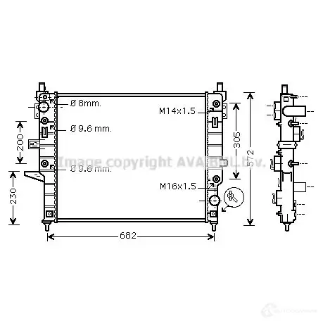 Радиатор охлаждения двигателя PRASCO ME8 20R001 2596191 msa2271 5OHUL1 изображение 0