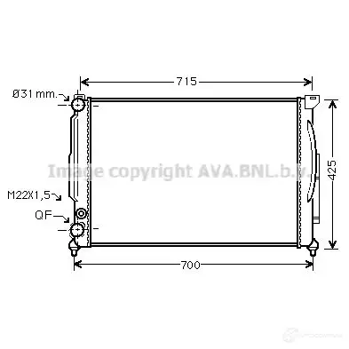 Радиатор охлаждения двигателя PRASCO L9VT J 4045385002429 2574444 ai2108 изображение 0