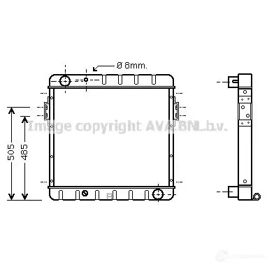 Радиатор охлаждения двигателя PRASCO DS7 10R001 dn2278 2580180 ZJFBQ7G изображение 0