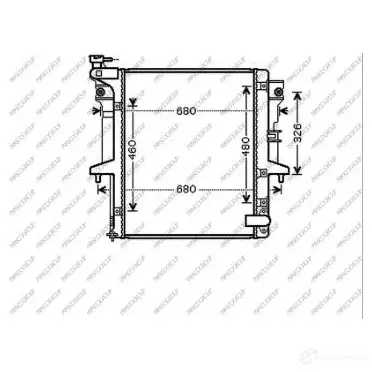 Радиатор охлаждения двигателя PRASCO mb821r002 2 6CR8A3 1437735091