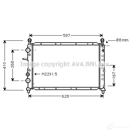 Радиатор охлаждения двигателя PRASCO ft2190 2585716 FZ8F2 OS 4045385021796