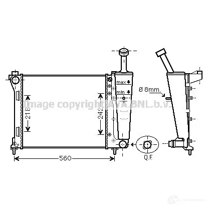 Радиатор охлаждения двигателя PRASCO 5GJOC lc2099 2592698 LA 004R002