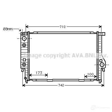 Радиатор охлаждения двигателя PRASCO 2577056 4045385005710 bw2134 V84J CNT