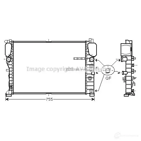 Радиатор охлаждения двигателя PRASCO ME03 9R005 msa2459 DSW5R7Q 2596232