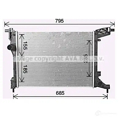 Радиатор охлаждения двигателя PRASCO ft2470 K4 DTI 4045385235384 1425066482 изображение 0