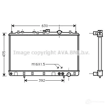 Радиатор охлаждения двигателя PRASCO ft2095 2585670 MFK7N FT1 35R005