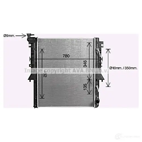 Радиатор охлаждения двигателя PRASCO 5AN 8X67 mt2280 1437739242 - Изображение 1