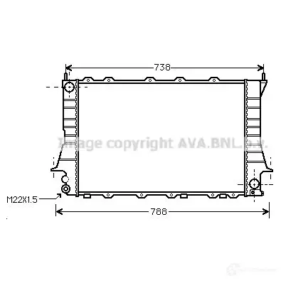 Радиатор охлаждения двигателя PRASCO 2574428 AD0 29R005 UWTWE ai2083 изображение 0