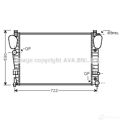 Радиатор охлаждения двигателя PRASCO msa2311 2596206 5SGAAC ME 522R006