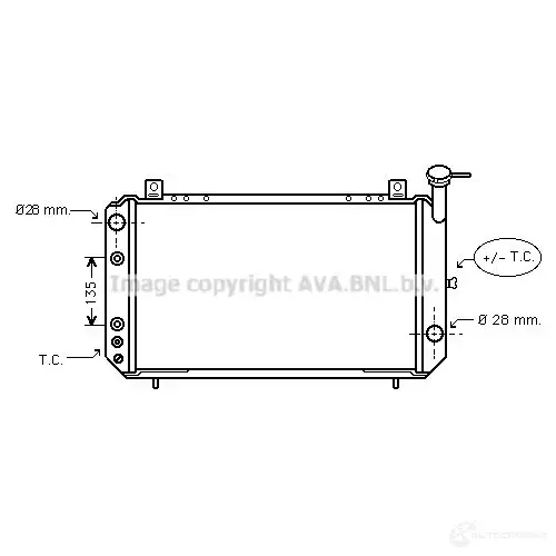 Радиатор охлаждения двигателя PRASCO XJRLE R 2580035 4045385013524 dn2050