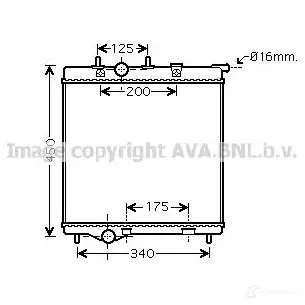 Радиатор охлаждения двигателя PRASCO msa2402 E29RB 2596223 ME 919R001