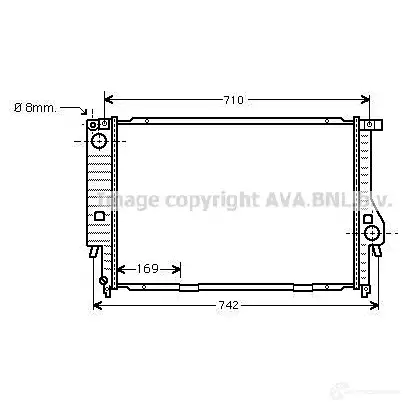Радиатор охлаждения двигателя PRASCO 2577082 bw2194 FN M1EB 4045385006076