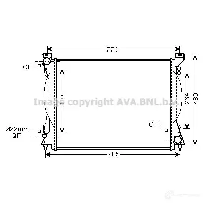 Радиатор охлаждения двигателя PRASCO AD034 R010 ai2230 2574475 X2C4U58