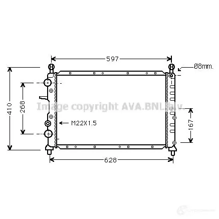 Радиатор охлаждения двигателя PRASCO lc2073 2592683 4045385025428 KTNS X22