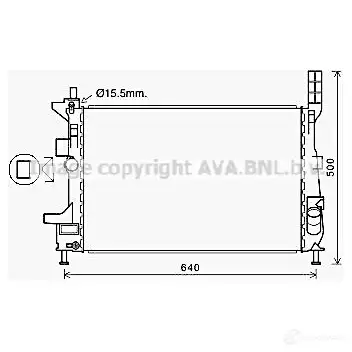 Радиатор охлаждения двигателя PRASCO AD8AN 2582974 fd2602 FD719R 006 изображение 0