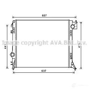 Радиатор охлаждения двигателя PRASCO dn2424 2580237 KYXND75 DS7 12R002 изображение 0