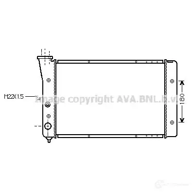 Радиатор охлаждения двигателя PRASCO 1198256122 VL7I M 4045385224753 vn2123
