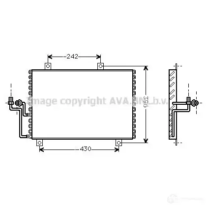 Радиатор охлаждения двигателя PRASCO C41NVN AA070R 002 2574901 al2076