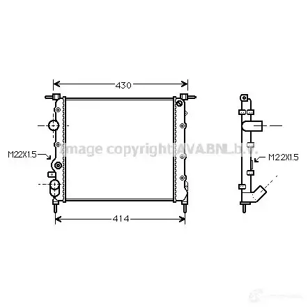Радиатор охлаждения двигателя PRASCO rt2260 RN320R01 0 2603695 PNDFLC6