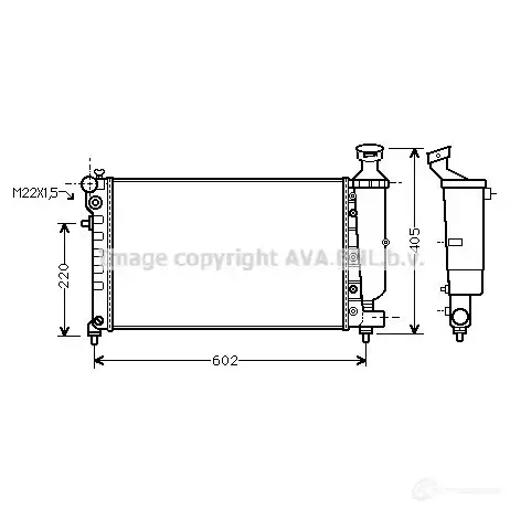 Радиатор охлаждения двигателя PRASCO PG007R0 02 ZLPJW 2579077 cna2118