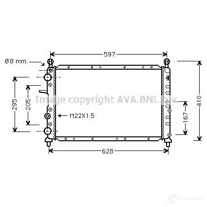 Радиатор охлаждения двигателя PRASCO UKZ16UY 2587099 A A070R004 fta2096