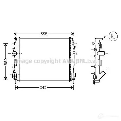 Радиатор охлаждения двигателя PRASCO V3OS24Q rta2325 DS9 17R011 2604114