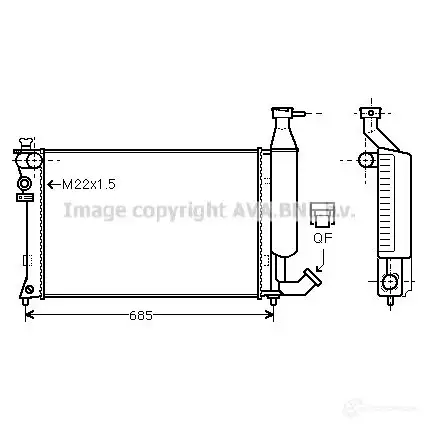 Радиатор охлаждения двигателя PRASCO CI91 5R003 THWNZ10 2579088 cna2140