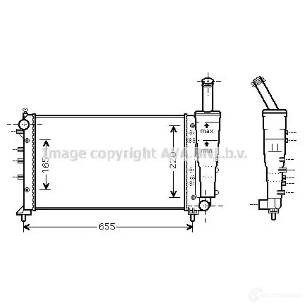Радиатор охлаждения двигателя PRASCO fta2299 F83X1T 2587145 FT3 40R007