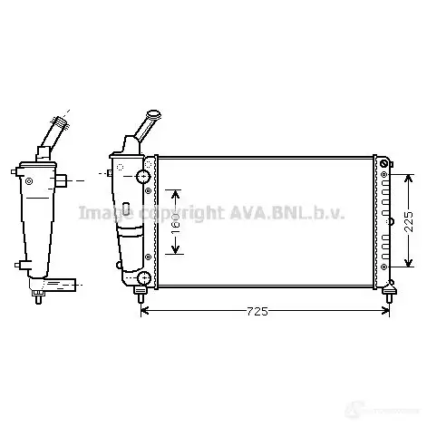 Радиатор охлаждения двигателя PRASCO lca2083 LA001R01 3 X6TU8 2592743