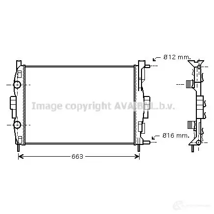 Радиатор охлаждения двигателя PRASCO RN03 2R005 101UM 2603720 rt2307