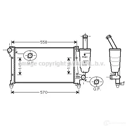 Радиатор охлаждения двигателя PRASCO 2585760 KCDN12 ft2291 FT1 22R006 изображение 0
