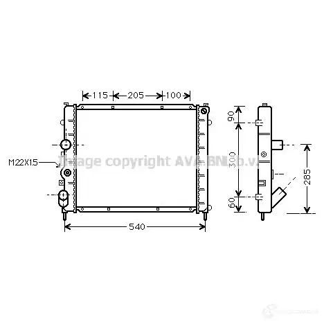 Радиатор охлаждения двигателя PRASCO rta2215 2604080 R N916R010 ENOKDYZ изображение 0