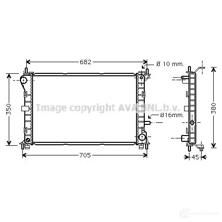 Радиатор охлаждения двигателя PRASCO 18NLIL FD420R0 03 fd2265 2582924