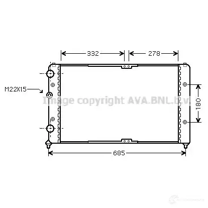 Радиатор охлаждения двигателя PRASCO vna2191 1198256764 U9N 8B 4045385228331 изображение 0