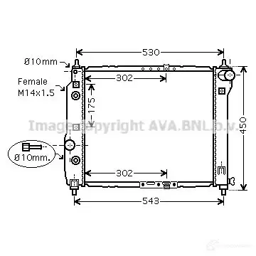 Радиатор охлаждения двигателя PRASCO AU57RE dwa2069 DW326 R004 2582031 изображение 0