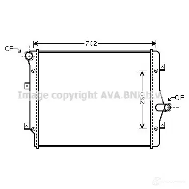 Радиатор охлаждения двигателя PRASCO Q2BWQK vn2208 1198256178 AD2 02R008