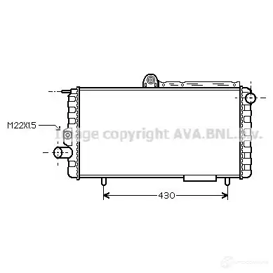 Радиатор охлаждения двигателя PRASCO 4R2Z EW 2574870 al2007 4045385002801