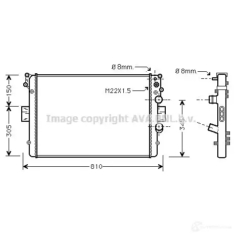 Радиатор охлаждения двигателя PRASCO FT92 6R003 1423604163 W2G2CNI iva2043