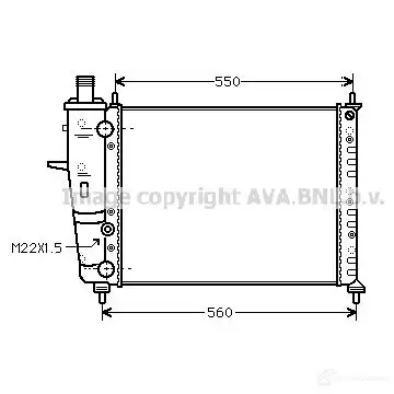 Радиатор охлаждения двигателя PRASCO 21 4BXS ft2160 4045385021628 2585702