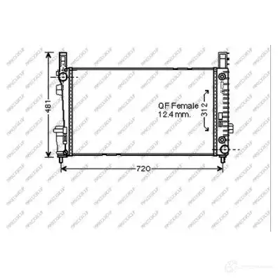 Радиатор охлаждения двигателя PRASCO H1CU ZL 1437695164 ME324R003
