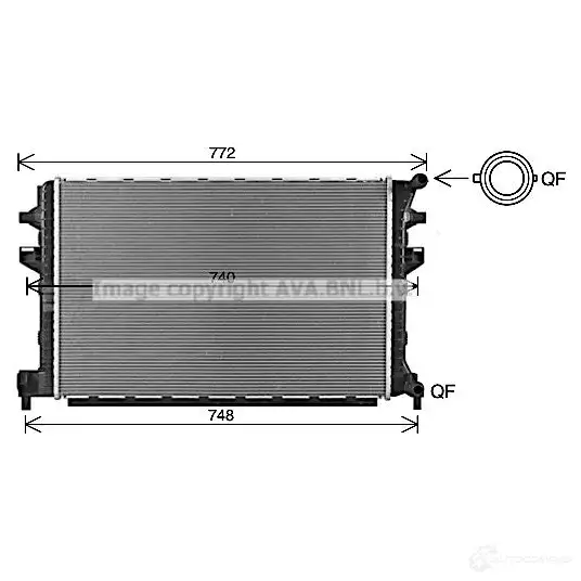 Радиатор охлаждения двигателя PRASCO AD324R 006 vna2383 V6H0RH 1198256834 изображение 0