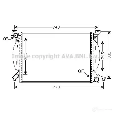 Радиатор охлаждения двигателя PRASCO 2574706 aia2206 N4EQA AD020 R020