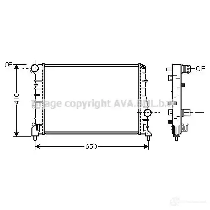 Радиатор охлаждения двигателя PRASCO OZTMDOL 2575008 ala2084 AA34 0R004